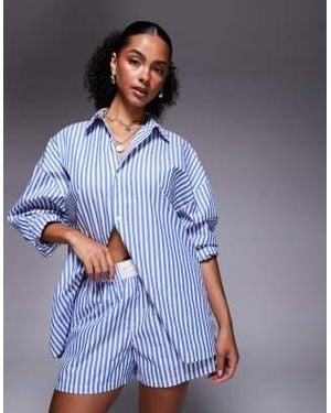 Nike Striped Poplin Shorts - Blue