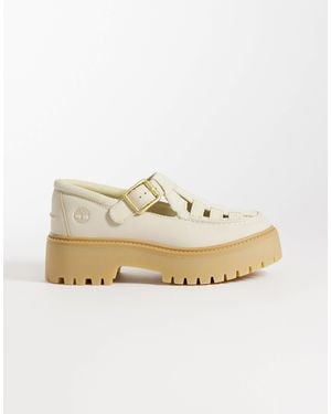 Timberland – stone street – mary-jane-schuhe aus wildleder - Natur
