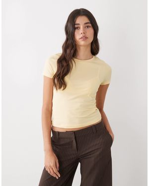 Monki Slim Fit Baby Tee - Natural