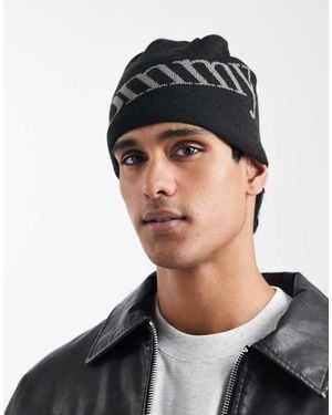Tommy Hilfiger Gorro Con Detalle De Texto De - Negro