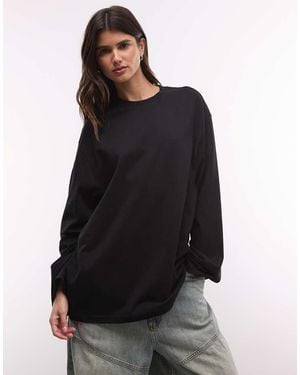 Weekday Oversized Long Sleeve Top - Black