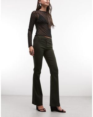 Motel Darias Low Rise Tailored Flares - Green