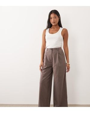 Miss Selfridge Pinstripe Trouser - Brown