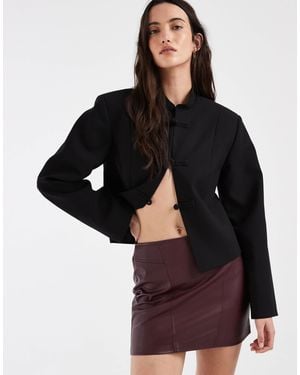 ONLY Faux Leather Mini Skirt - Black