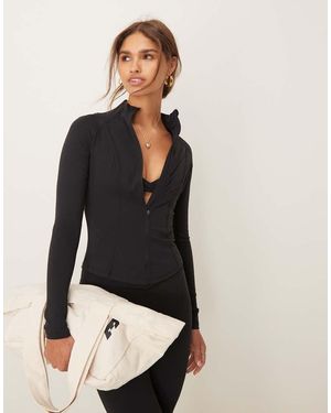 Tala Chaqueta Negra Para Correr Con Cremallera Dayflex De - Negro