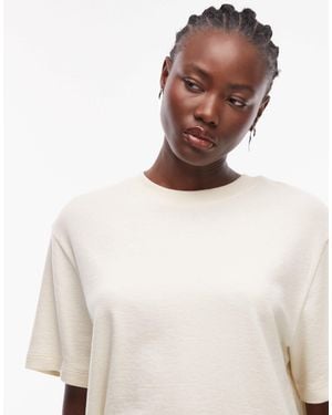 ASOS Textured Jersey Oversized T-Shirt - Natural