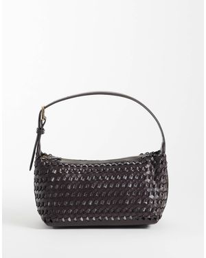 Mango – gewebte schultertasche aus kunstleder - Blau