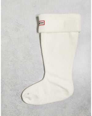 HUNTER Downpour Wellington Boot Socks - White