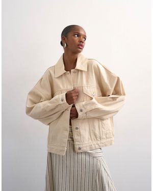 TOPSHOP – jeans-ballonjacke - Natur