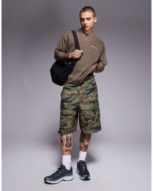 Courtside baggy Distressed Cargo Short - Gray