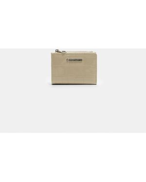 Stradivarius Mock Croc Purse Wallet - White