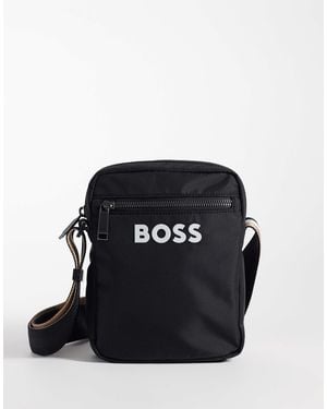 BOSS Boss Catch Logo Zip Crossbody Bag - Black