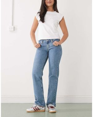 Weekday Arrow Low Waist Straight Leg Jeans - Blue
