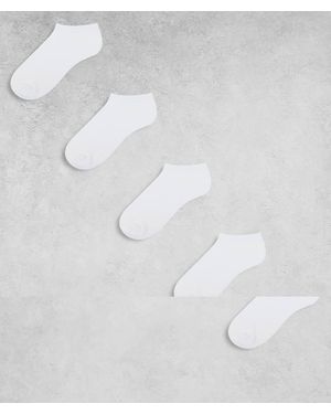 New Look Pack De 5 Pares De Calcetines De Deporte En De - Blanco