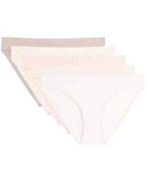 Oysho 5 Seamless Soft-Touch Classic Briefs - White