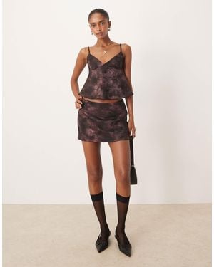Motel Iniya Low Rise Mini Skirt - Natural