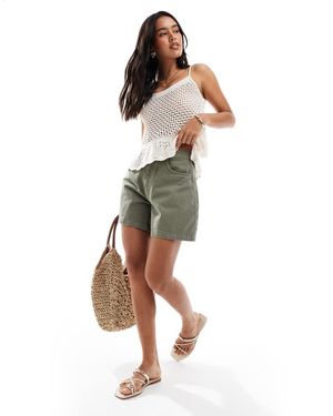 ASOS Denim Longer A Line Short - Green
