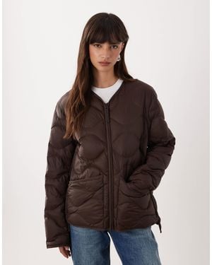ARKET Quilted Jacket With Zip Front - Brown