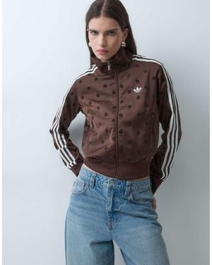 adidas Originals Satin Track Top - Brown
