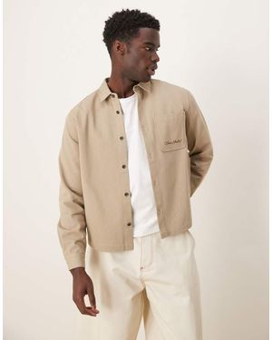 ASOS Camicia Giacca Oversize Con Ricamo - Neutro