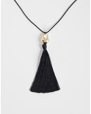 Accessorize Collier long à pampille - Blanc