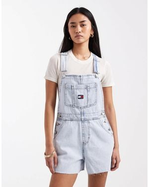 Tommy Hilfiger Mia Short Dungarees - White