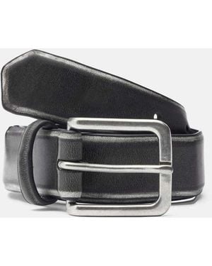 Pull&Bear Stwd Distressed-Effect Belt - Black