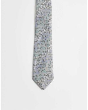 ASOS Ditsy Floral Satin Tie - White