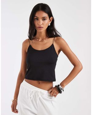 JJXX Top Corto Con Spalline Sottili - Nero