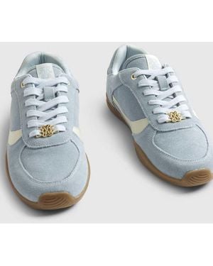 River Island Lace Up Cup Sole Trainers - Blue