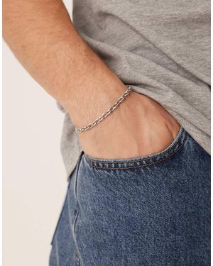 ASOS Waterproof Stainless Steel Oval Link Chain Bracelet - Black