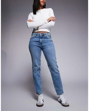 River Island High Waisted Slim Jeans - Blue