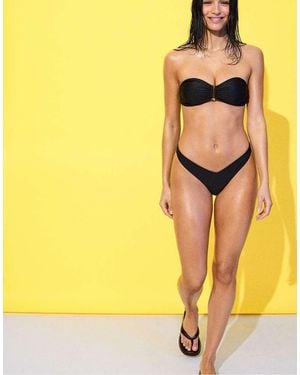 Stradivarius U-Neck Bandeau Bikini Top - Yellow