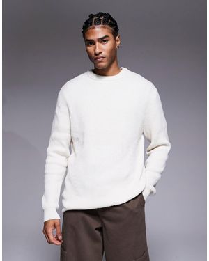 River Island – rippstrick-pullover - Weiß