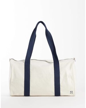 4505 Canvas Tennis Holdall With Contrast Straps - White