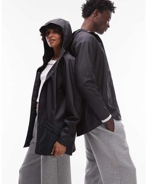 Rains 12010 Unisex Waterproof Short Jacket - Black