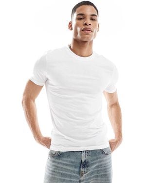 New Look Muscle Fit T-shirt - White