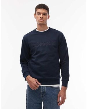 Timberland Sudadera Azul Marino Con Logo Bordado En El Pecho Hampthon De