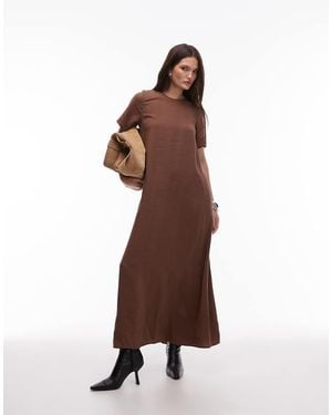ASOS Modal Trapeze T Shirt Dress - Brown