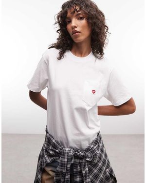 Carhartt Small Heart Pocket T-shirt - White