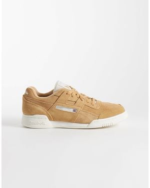 Reebok Workout plus baskets camel - Blanc