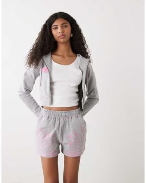 Ed Hardy Applique Tattoo Sweat Shorts - Grey