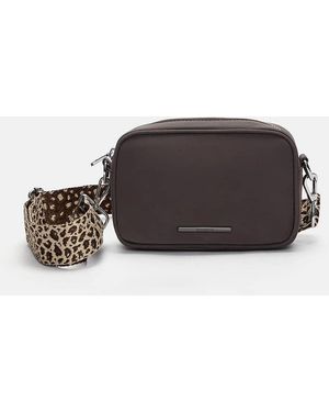 Pull&Bear Borsa A Tracolla Con Tracolla Leopardata - Grigio