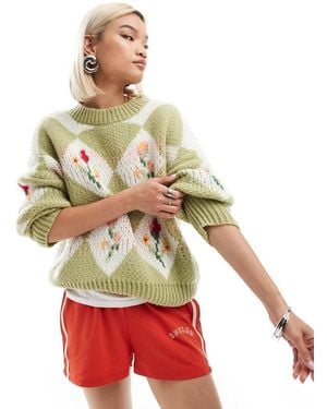 Bailey Rose Chunky Knit Jumper - Red