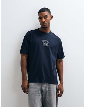 Parlez T-Shirt Con Stampa Grafica Sul Petto - Blu