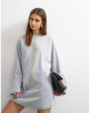 TOPSHOP – t-shirt-kleid aus jersey - Grau