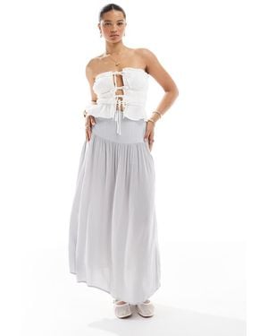 Stradivarius Maxi Rok - Wit