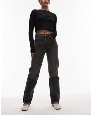 Levi's Ribcage Straight Full Length Jeans - Black