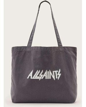 AllSaints Backstage Logo Canvas Tote Bag - Black