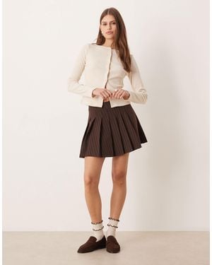 ASOS Pleated Mini Skirt - Natural